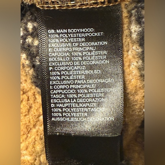 The North Face Campshire Sherpa Fleece Pullover Kangaroo Hoodie Tiger Mens XS FW - Picture 8 of 12